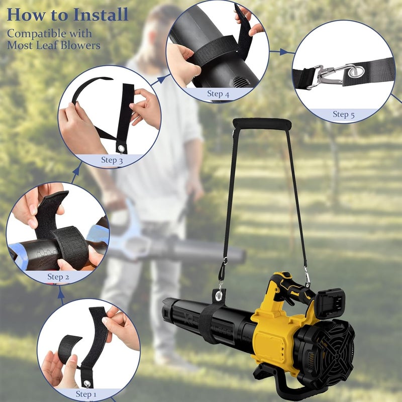 Lconvicely Universal Adjustable Leaf Blower Straps with Anti - Slip Padding, Shoulder Straps for Leaf Blowers, Lawn Mowers & Garden Trimmers,Compatible with DEWALT, EGO Power+,LAZYBOI, LEAPUL and More - Image 3